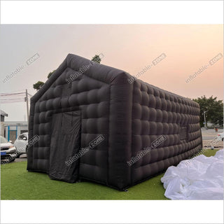 big square tent Large Black Inflatable Air Cube Wedding Tent Square Gazebo Event Room Mobile Portable Disco Night Club Tent Party Pavilion for Party Wedding Events