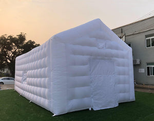 Large White Inflatable Cube Wedding Tent Square Gazebo Event Room Big Mobile Portable Inflatable Night Club Party Pavilion With Led Lights