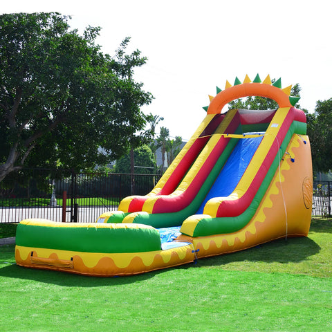 Dino Fun Super Wetdry Water Slide Inflatable Slide Into Pool Best Outdoor Water Slides For Backyard