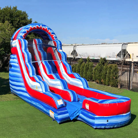 Flash Mega Backyard Water Inflatable Slide Bounceland Jump And Splash Waterslide Birthday Party
