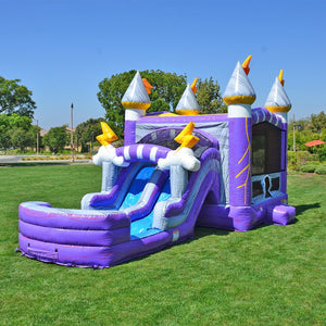 Sport Bounce House For Kid Birthday Party, Bounce Jumper With Slide And Ball Pit