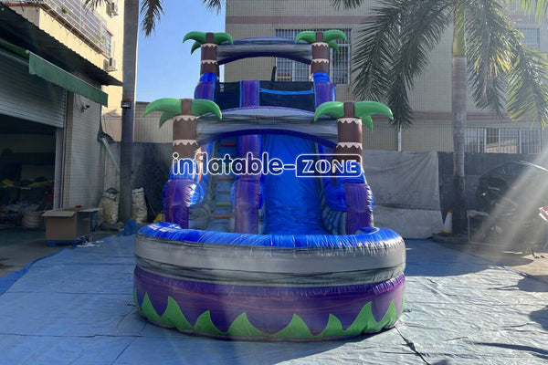Giant Durable Inflatable Palm Tree Water And Dry Slide Best Inflatable Pool Slides For Inground Pools