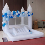 Inflatable White Bounce House Professional Jumping Bouncy Castle Bouncer For Wedding Party