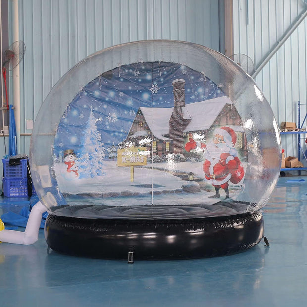Black Inflatable Christmas Blow Up Snow Globe Transparent Bubble Tent