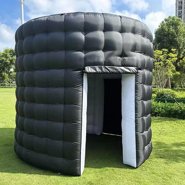 Inflatable Photo Booth Backdrop LED Inflatable Photo Booth Tent Enclosure Tent with Inner Air Blower for Event Show Party Wedding Birthday Exhibition