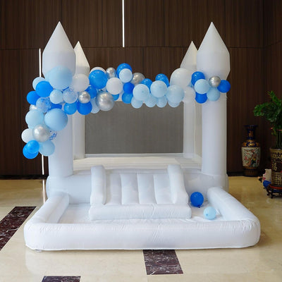 Inflatable White Bounce House Professional Jumping Bouncy Castle Bouncer for Wedding Party