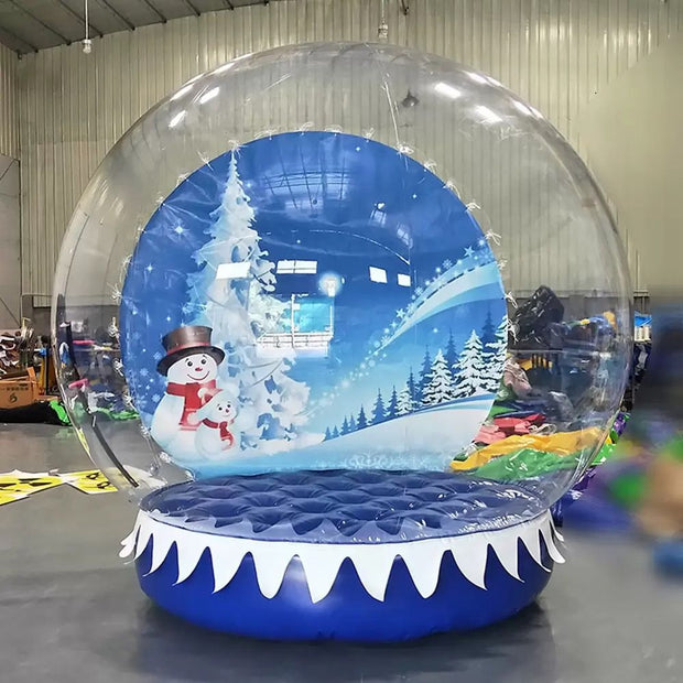 Christmas Inflatable Snow Globe With Snow Blow Up Snow Globe