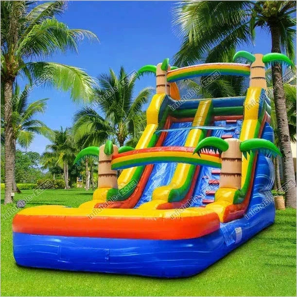 Inflatable water slides commercial pool, blow up bounce house water slide combo