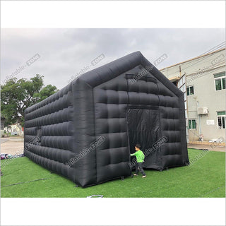 big black tent Large Black Inflatable Air Cube Wedding Tent Square Gazebo Event Room Mobile Portable Disco Night Club Tent Party Pavilion for Party Wedding Events