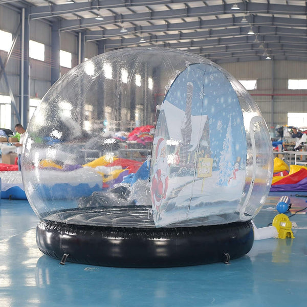 Black Inflatable Christmas Blow Up Snow Globe Transparent Bubble Tent