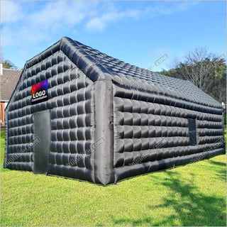 large party tent Black Inflatable Night Club Disco Cube Gazebo Event House with Logo Ar