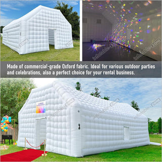big tent for events White Inflatable Night Club Disco Tent Cube Gazebo Event House with Lo