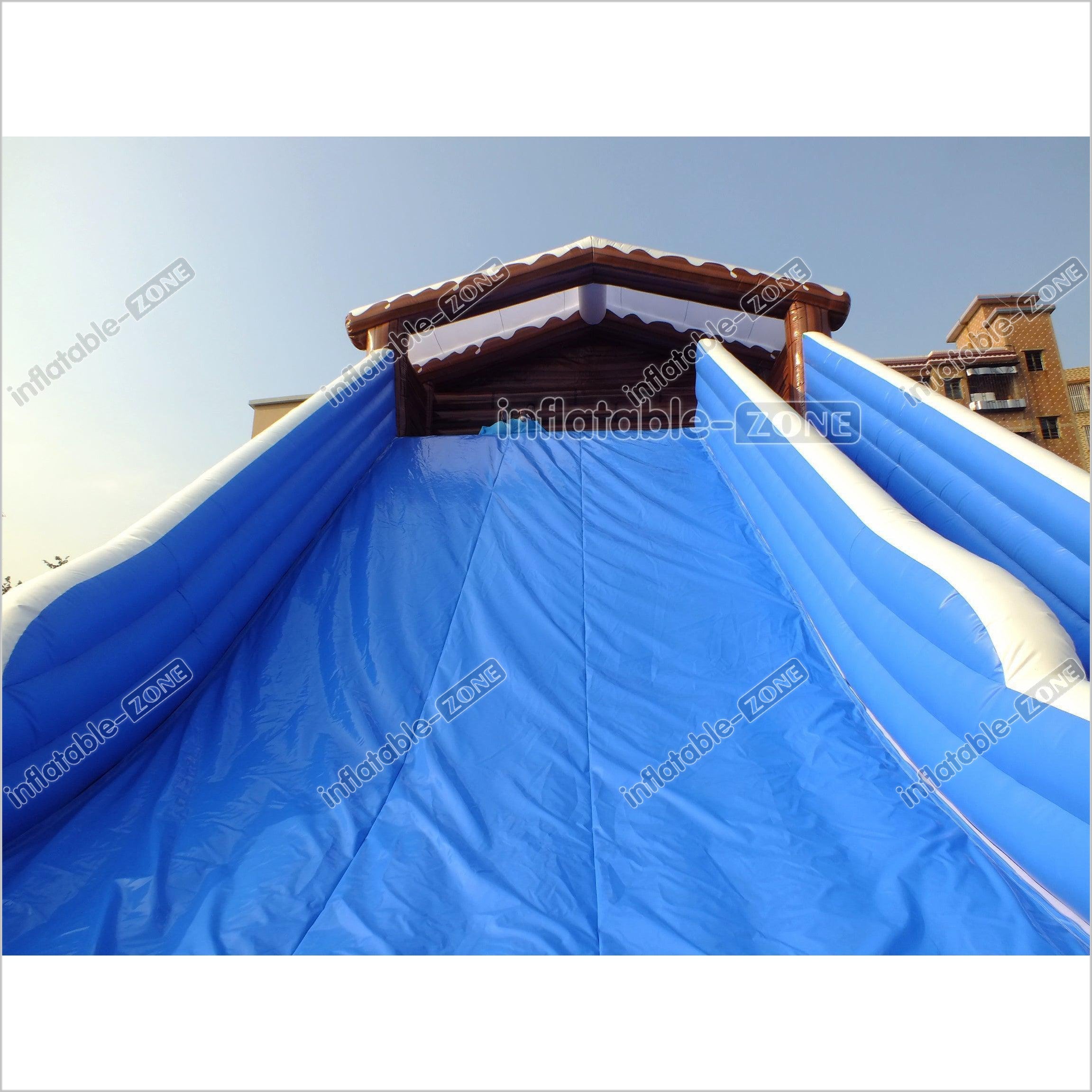 Giant Snow Mountain Christmas Inflatable Winter Skiing Slide Commercial ...