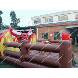 Red Flame Mechanical Bull Renting Near Me Inflatable Bull Riding Mechanical Rodeo Bull For Sale - Inflatable-Zone
