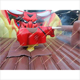 Red Flame Mechanical Bull Renting Near Me Inflatable Bull Riding Mechanical Rodeo Bull For Sale - Inflatable-Zone