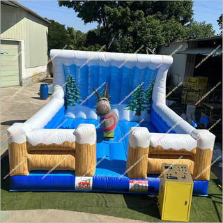 Christmas Elk Funny Outdoor Playground Bull Rides Inflatable Mechanical Bullfighting Machine Mechanical Reindeer Rental - Inflatable-Zone