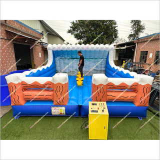 Surf Machine Outdoor Fun Park Near Me Mechanical Surf Machine Inflatable Wave Surfboard Simulator Game - Inflatable-Zone