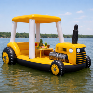 Floating Party Inflatable Tractor Float Fun Under The Sun Inflatable Tractor Lake Float For Group Hangouts
