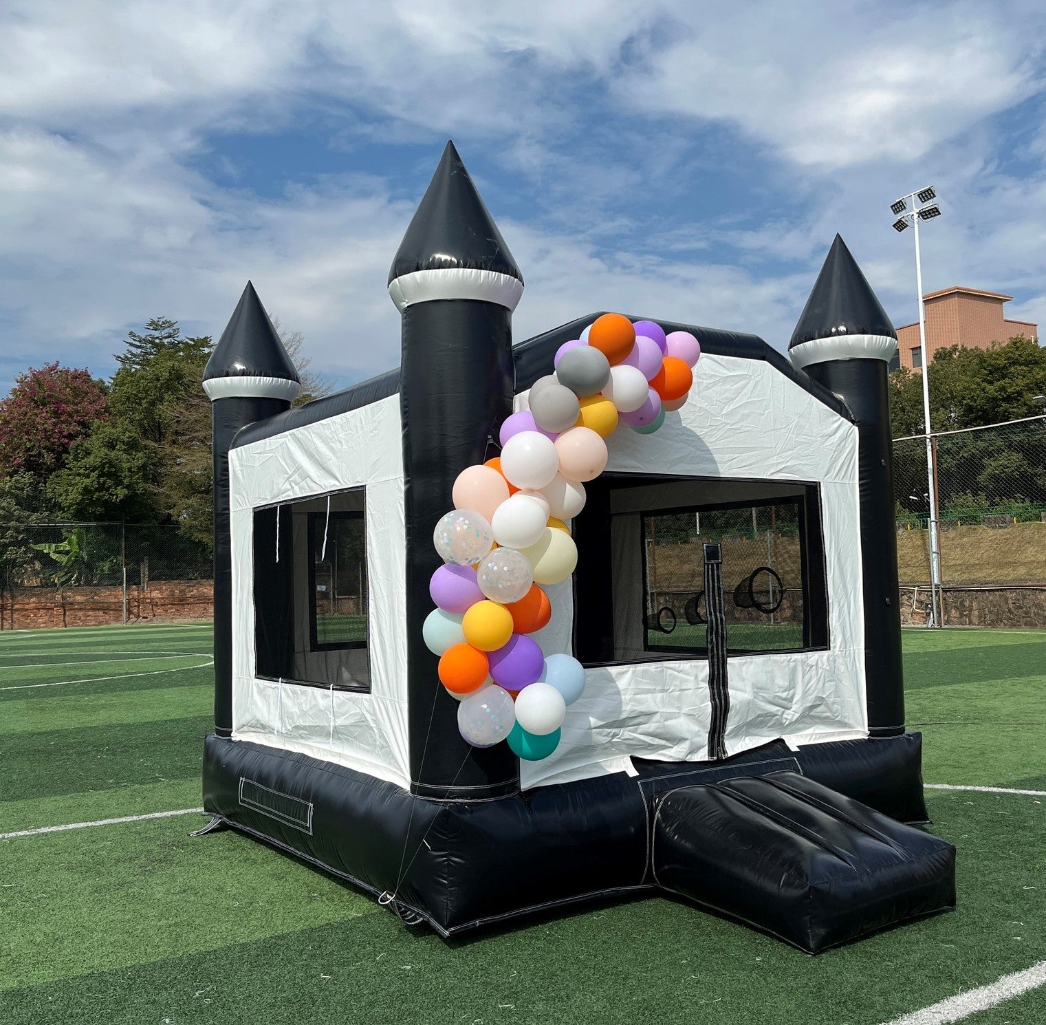 Black Kids Inflatable Bounce House, Hot Sell Bounce House With Slide For Party Events