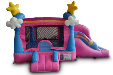 Mini Enchanted Castle Bounce House With Slide Combo All Fun Bouncing Inflatables