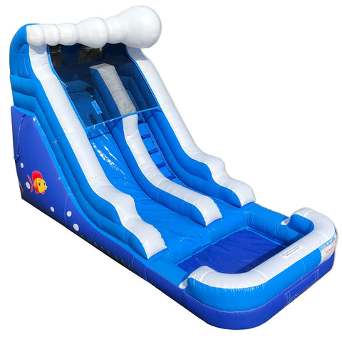 Inflatable Water Slide Backyard Bouncers And Party Commercial Wave Water Slide Or Dry For Pool