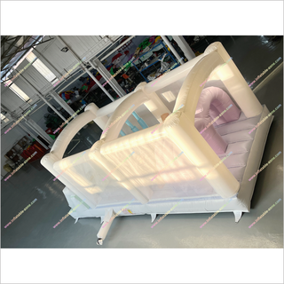 Adult Size Obstacle Course Inflatable Bounce House Double Slides Best Pastel Colors Adult Assault Course Near Me