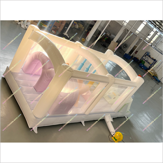 Adult Size Obstacle Course Inflatable Bounce House Double Slides Best Pastel Colors Adult Assault Course Near Me