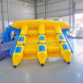 Take your water sports to new heights with our Adult Inflatable Fly Fish Water Game! Designed for adventure seekers, this inflatable flying fish banana boat offers an exhilarating ride on the waves. Perfect for beach outings or lake adventures, it promises thrills and laughter for adults. Get ready to soar and create unforgettable memories with this inflatable water sports essential!