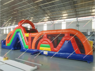 Adults Inflatable Assault Course Warrior Dash Race Entertainment Amusement Park Giant Inflatable Obstacle Course For Sale