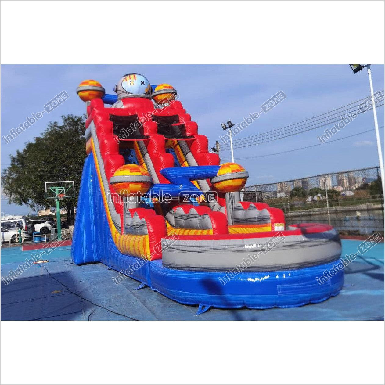 Space Water Rides Space Astronaut Adventure Water Slide Outdoor Playground Inflatable Bl ...