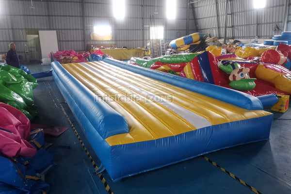 Blue Yellow White Tumble Track Air Trampoline Track Inflatable Gymnastics Mat For Training Exercise