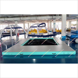 Anti Jellyfish Pool Inflatable Fishing Platform Water Floating Dock Inflatable Sea Swimming Pool For Yacht With Net