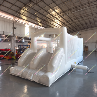 Challenge yourself with our White Pastel Color Inflatable Assault Course! Perfect for running events, parties, or festivals, this thrilling obstacle course features dual slides and multiple obstacles for hours of fun. With a soft, safe design and vibrant pastel colors, it's ideal for all ages. Book it for your next event and bring the excitement!