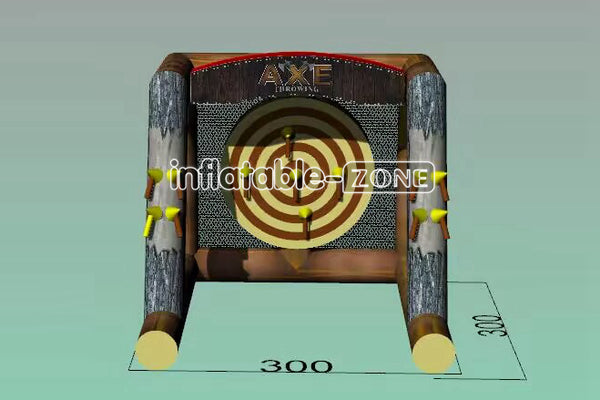 Inflatable-Zone Design Outdoor Interactive Competition Single Axe Throwing Inflatable Game