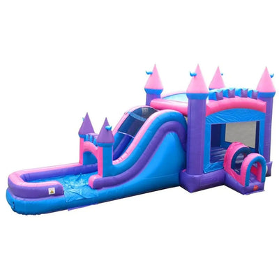 Mega Bounce House Wet Dry Combo Party Water Slides Jump For Joy Inflatables Castle