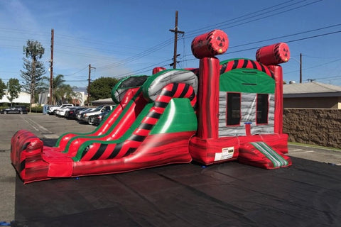 Happy Hop Castle Bouncer With Slide And Hoop Large Inflatable Bounce House Combo