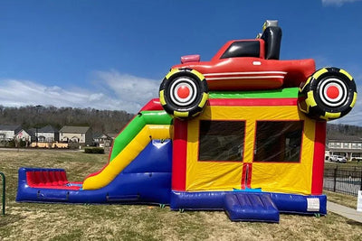 Monster Truck Jumper Deluxe Bounce House Biggest Bouncy Castle 4 In 1 Jump And Slide Entertainment