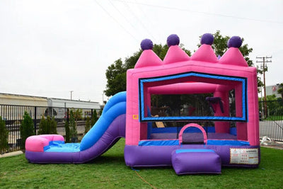 Princess Bounce House With Slide Wet Dry Combo Inflatable Jumping Castle For Parties
