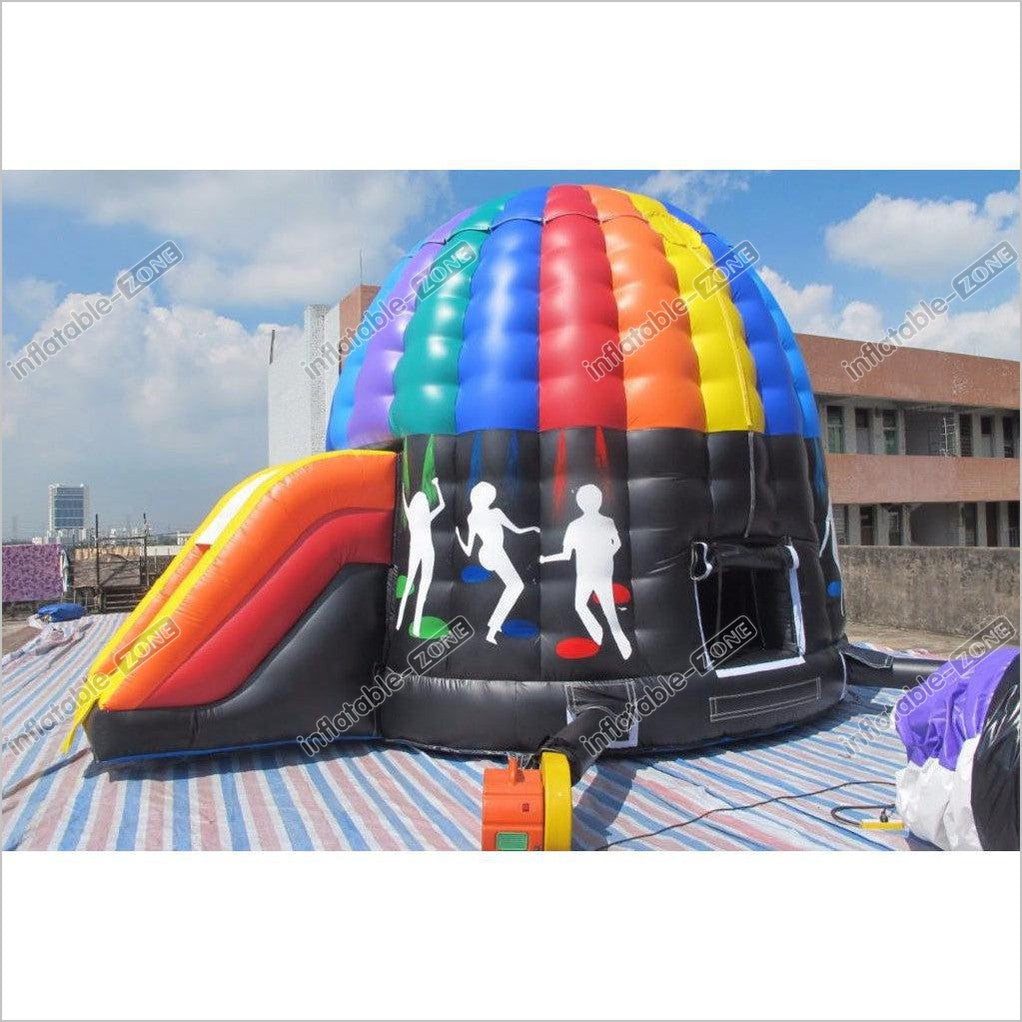 Inflatable Jump House Disco Bouncy Castle With Slide Bounce Jumper Moo ...