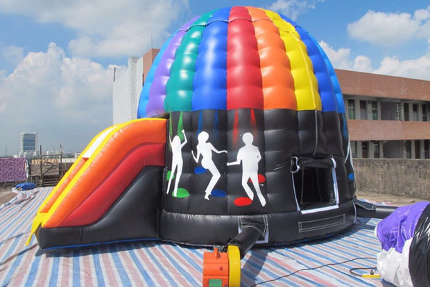 Inflatable Jump House Disco Bouncy Castle With Slide Bounce Jumper Moonwalk Party