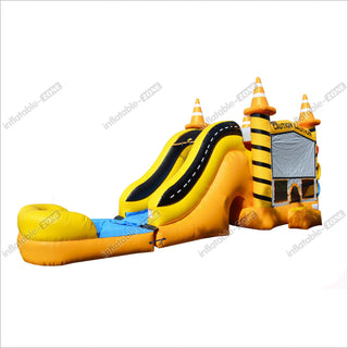 Construction Inflatables Construction Bounce House Slides Combo Outdoor Bouncy Castle Commercia