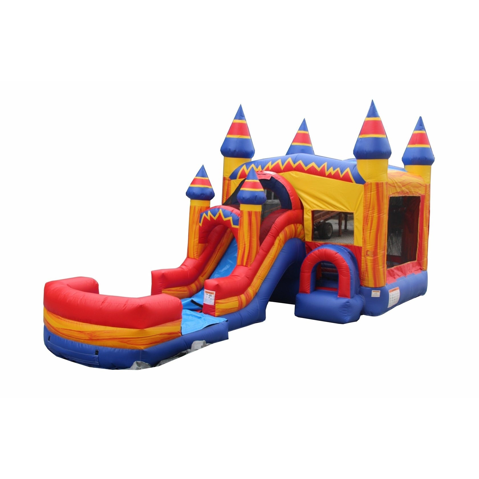 Inflatable Bouncer Castle Slide Large Inflatable Bounce House Superhero Combo Jumping Party