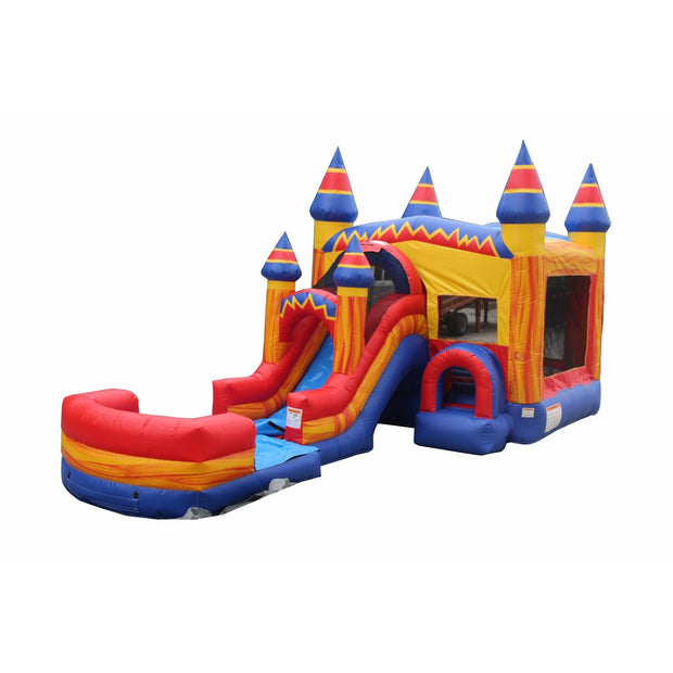 Inflatable Bouncer Castle Slide Large Inflatable Bounce House Superhero Combo Jumping Party