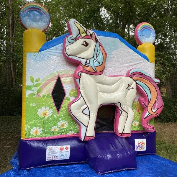 Unicorn Jump House Bouncy Castle And Soft Play Near Me Yard Inflatable Bouncer Party