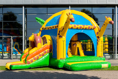 Super bounce house giraffe bouncy castle suppliers moonwalk water slide inflatable jumper