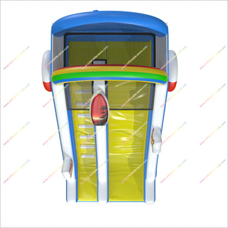 Beach Themed Inflatable Slide Nearby Play Park Equipment Bouncy Castle Rainbow Moonwalk With Slide