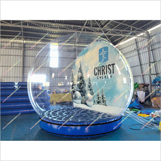 Magical Winter Beautiful Snow Globe Transparent Dome Tent Christmas Vacation Inflatable Snow Globe