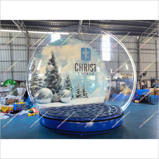 Magical Winter Beautiful Snow Globe Transparent Dome Tent Christmas Vacation Inflatable Snow Globe