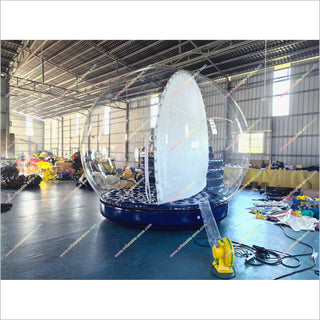 Magical Winter Beautiful Snow Globe Transparent Dome Tent Christmas Vacation Inflatable Snow Globe
