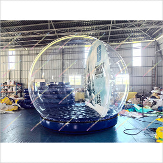 Magical Winter Beautiful Snow Globe Transparent Dome Tent Christmas Vacation Inflatable Snow Globe